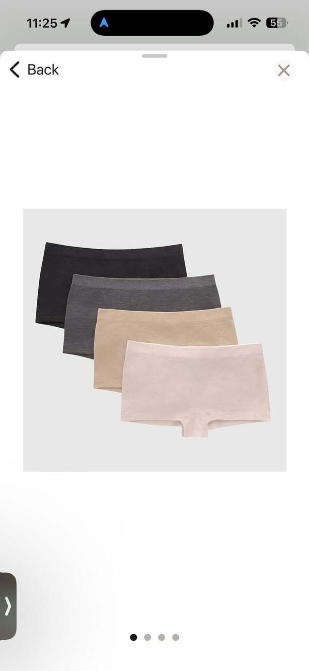 New Hanes Girls' Seamless Comfort 4-Pack Boyshort Underwear Sz L 10 -12
